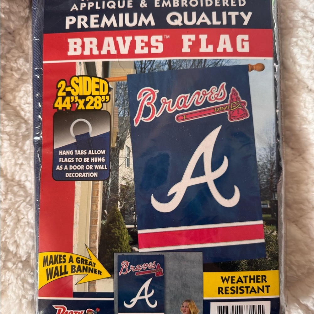 Braves Flag with Embroidered Logo